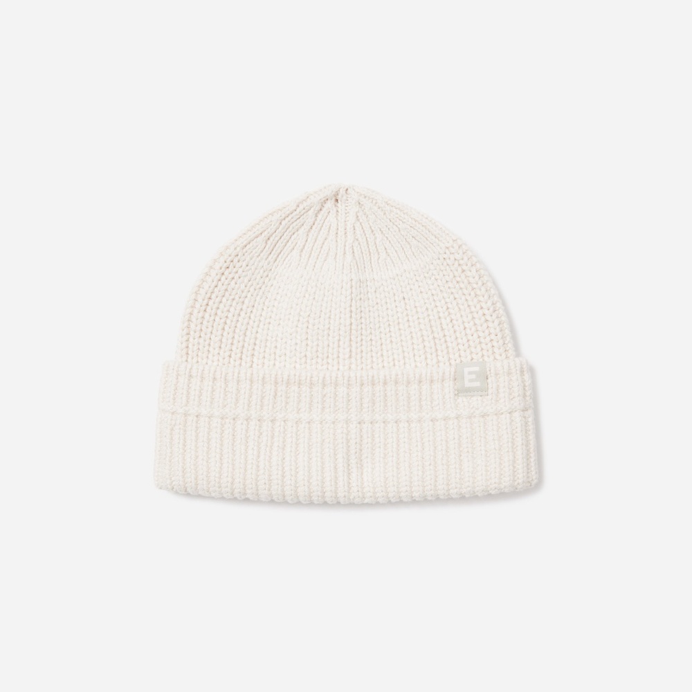 Everlane Women's Organic Cotton Chunky Beanie in Canvas